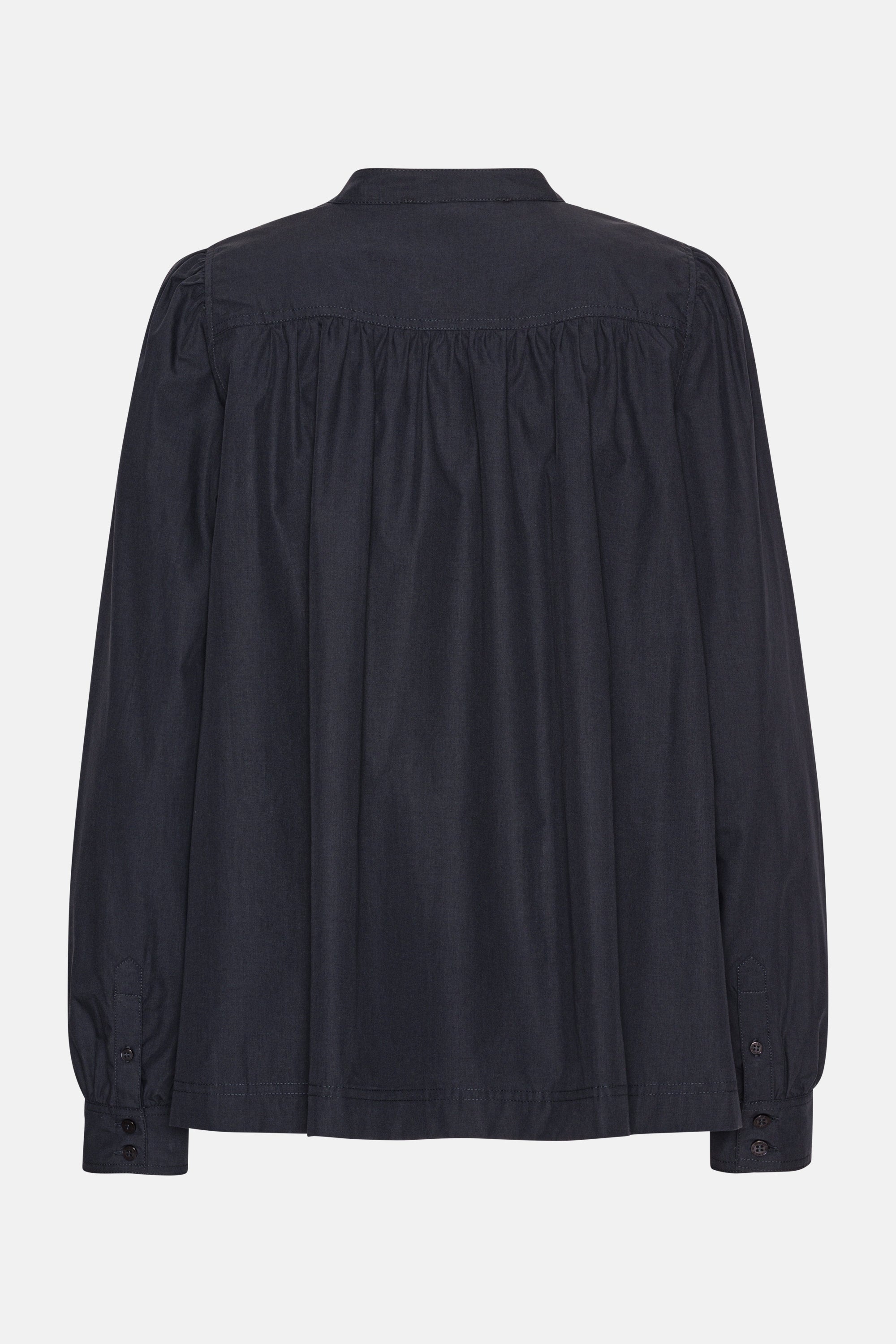 Shirt With Gather - Dark Indigo